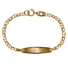 <STRONG>Pulsera con chapa de bebé oro amariillo 18k 11 cm.</STRONG><BR><STRONG>Esclava</STRONG> de <STRONG>bebé</STRONG> que com