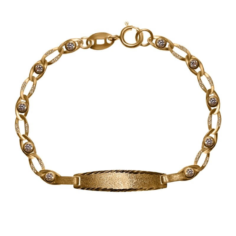 <STRONG>Esclava de bebé oro amarillo 18k 11 cm circonitas.</STRONG><BR><STRONG>Esclava</STRONG> para <STRONG>recien nacido</STRO