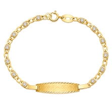 <P><STRONG>Esclava de bebé oro amarillo 18k 14 cm 1x1 circonitas.<BR></STRONG><STRONG>Esclava</STRONG> para&nbsp;<STRONG>bebé</S