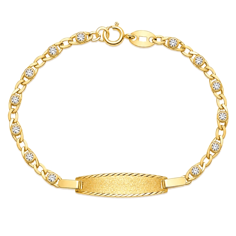 <P><STRONG>Esclava de bebé oro amarillo 18k 12 cm 1x1 circonitas.<BR></STRONG><STRONG>Esclava</STRONG> para&nbsp;<STRONG>bebé</S