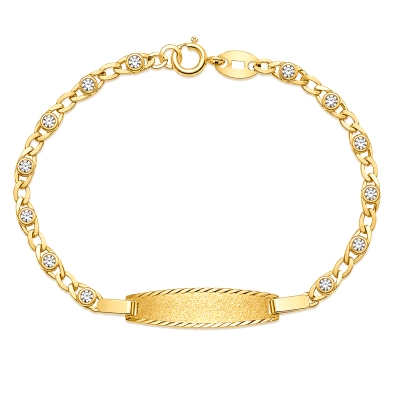 <P><STRONG>Esclava de bebé oro amarillo 18k 12 cm 1x1 circonitas.<BR></STRONG><STRONG>Esclava</STRONG> para&nbsp;<STRONG>bebé</S