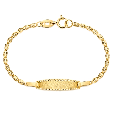 <P><STRONG>Esclava bebé oro 18k 14 cm eslabón estrellas.<BR>Esclava</STRONG> para<STRONG> bebé</STRONG> con eslabon tallado form