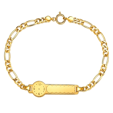 <P><STRONG>Pulsera con chapa de bebé oro 18k 14 cm reloj.<BR></STRONG><STRONG>Esclava</STRONG>&nbsp;de<STRONG> bebé</STRONG> que