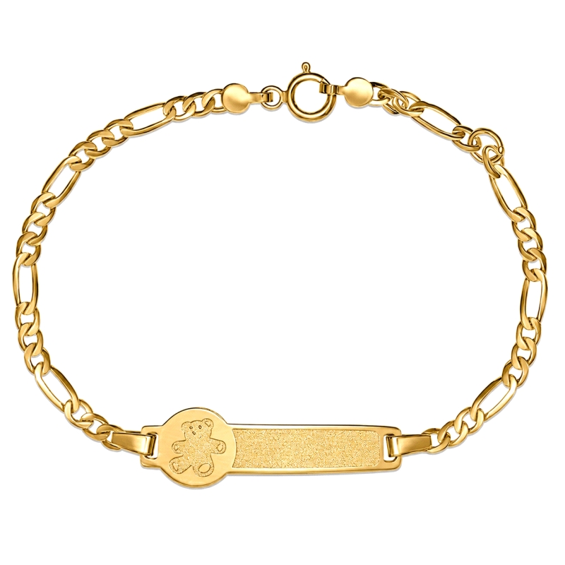 <STRONG>Esclava de bebé osito oro 18k 14 cm.<BR>Esclava</STRONG>&nbsp;de<STRONG> bebé</STRONG> que combina 1 eslabón liso alarga