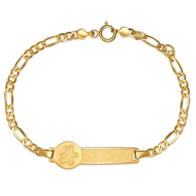 <STRONG>Esclava de bebé osito oro 18k 14 cm.<BR>Esclava</STRONG>&nbsp;de<STRONG> bebé</STRONG> que combina 1 eslabón liso alarga