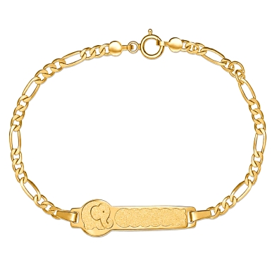 <STRONG>Esclava de bebé oro amarillo 18k 14 cm elefante.</STRONG><BR><STRONG>Esclava</STRONG> para<STRONG> bebé</STRONG> que com