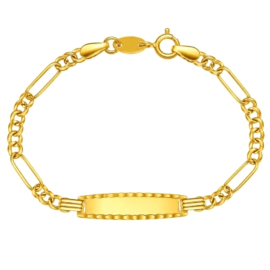 <STRONG>Esclava bebé oro 9 kilates combinada 11.5 cm.<BR>Esclava</STRONG>&nbsp;de <STRONG>bebé</STRONG> con eslabón <STRONG>húng