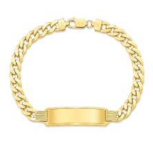 <STRONG>Esclava de Hombre de Oro barbada 7 mm<BR></STRONG>Esta<STRONG> pulsera con chapa de oro</STRONG> tiene eslabones barbado