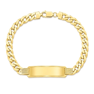 <STRONG>Esclava de Hombre de Oro barbada 7 mm<BR></STRONG>Esta<STRONG> pulsera con chapa de oro</STRONG> tiene eslabones barbado