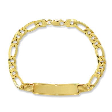 <P><STRONG>Esclava de Hombre <BR></STRONG>Pulsera de hombre con chapa fabricada en oro de 18 kilates<BR>Tiene un eslabon 3x1 de 