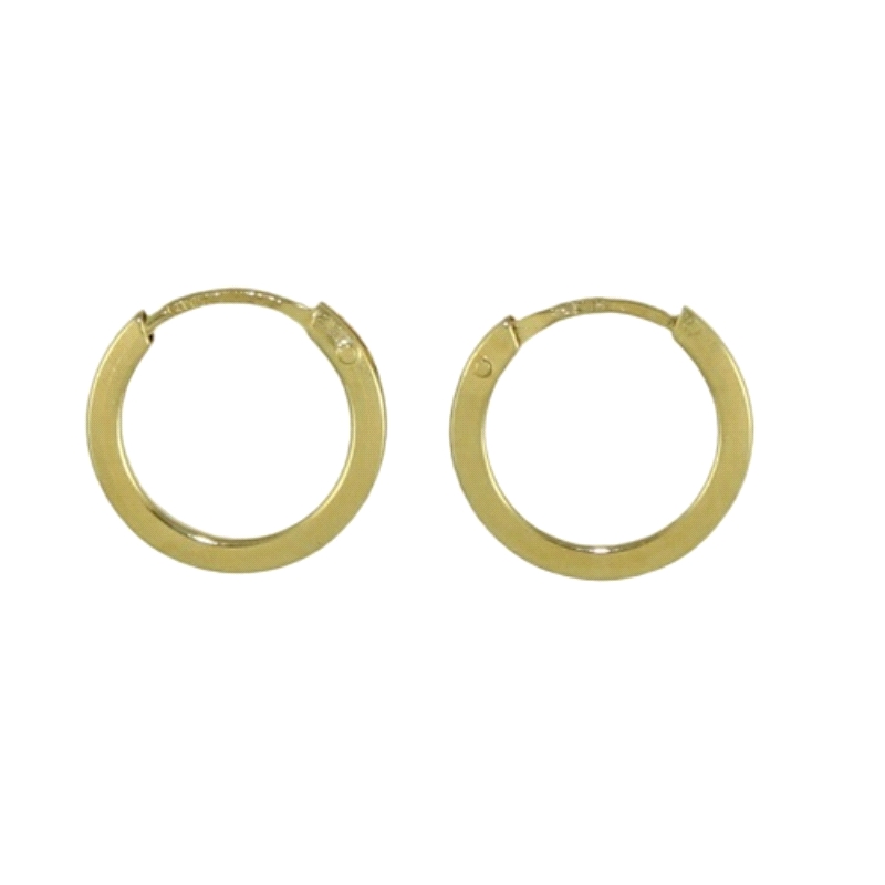 <P><STRONG>Pendiente aro liso plano oro 18 kilates.&nbsp;Criollas planas de oro</STRONG> completamente lisas&nbsp;con acabado&nb