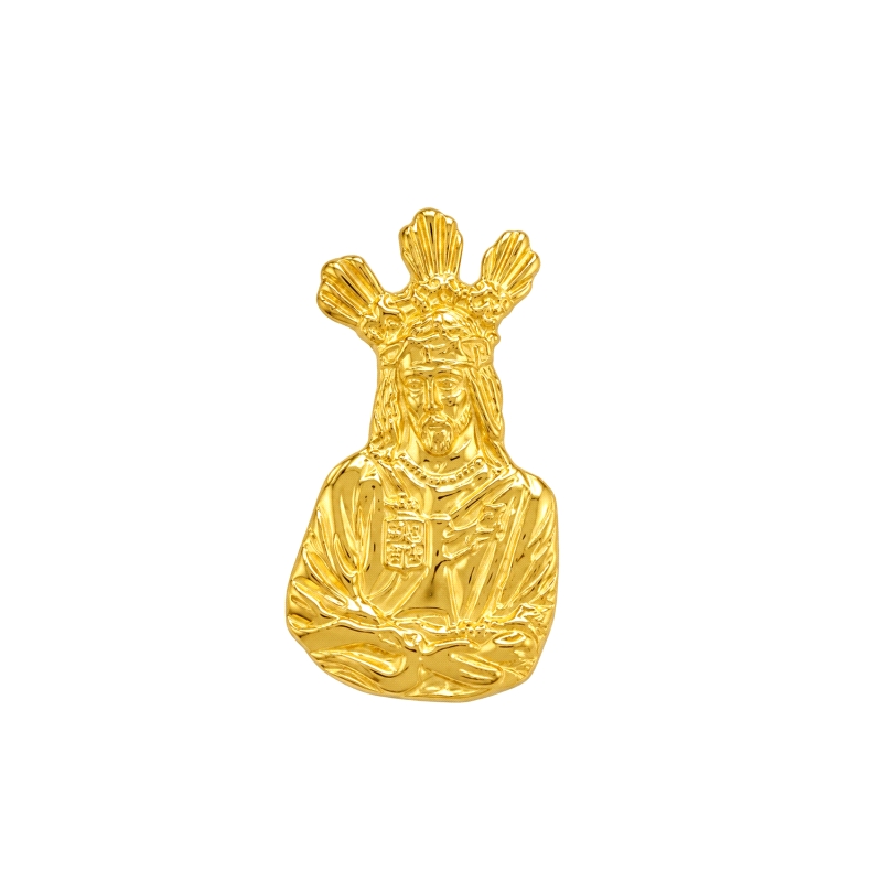 <STRONG>Medalla silueta Cautivo 12 x 7 mm oro amarillo 18k</STRONG>. Medalla de Nuestro Padre Jesús <STRONG>Cautivo</STRONG> en 