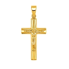 <STRONG>Cruz con cristo oro amarillo 9k.</STRONG><BR><STRONG>Cruz</STRONG> en acabado pulido en brillo con cristo en relieve fab