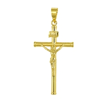 <STRONG>Cruz con cristo oro 9 kilates 21mm</STRONG>. <STRONG>Cruz</STRONG> de tubo con <STRONG>cristo</STRONG> en<STRONG> reliev