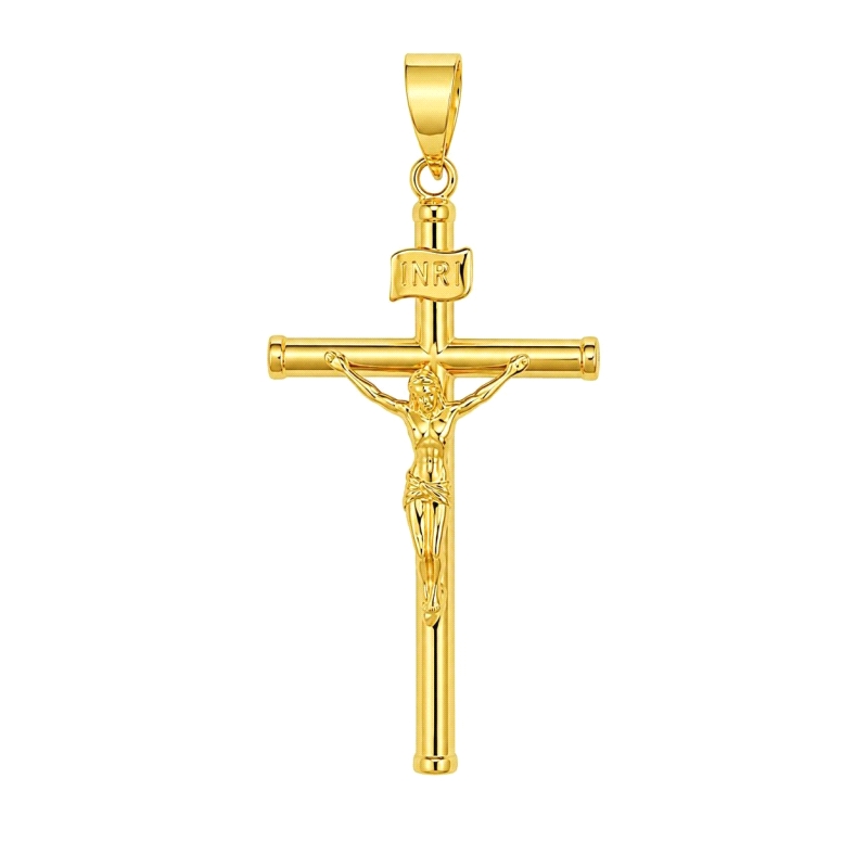 <STRONG>Cruz con cristo oro 9 kilates 25mm</STRONG>. <STRONG>Cruz&nbsp;</STRONG>de<STRONG> tubo</STRONG> con <STRONG>cristo</STR