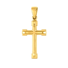 <STRONG>Cruz oro amarillo 9 kilates mate brillo.</STRONG><BR><STRONG>Cruz sin cristo</STRONG> con un tamaño de 27 mm de alto&nbs