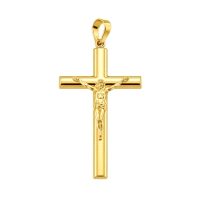 <STRONG>Cruz tubo oval oro 9 kilates con cristo</STRONG>. Bonita <STRONG>cruz</STRONG> de tubo oval con cristo para hombre fabri