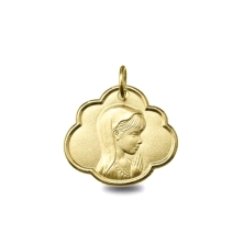 <STRONG>Medalla virgen niña 14 x 16 mm oro amarillo 18k nube Argyor</STRONG>. <BR>Medalla&nbsp;<STRONG>virgen niña&nbsp;Argyor</