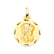 <STRONG>Medalla virgen niña 16 mm oro amarillo 18k tallas</STRONG>. Medalla de la <STRONG>virgen niña</STRONG> con un diámetro d