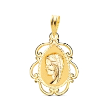 <STRONG>Medalla niña 22 x 16 mm oro amarillo 18k lágrima calada</STRONG>. <BR><STRONG>Medalla</STRONG> para <STRONG>niña</STRONG