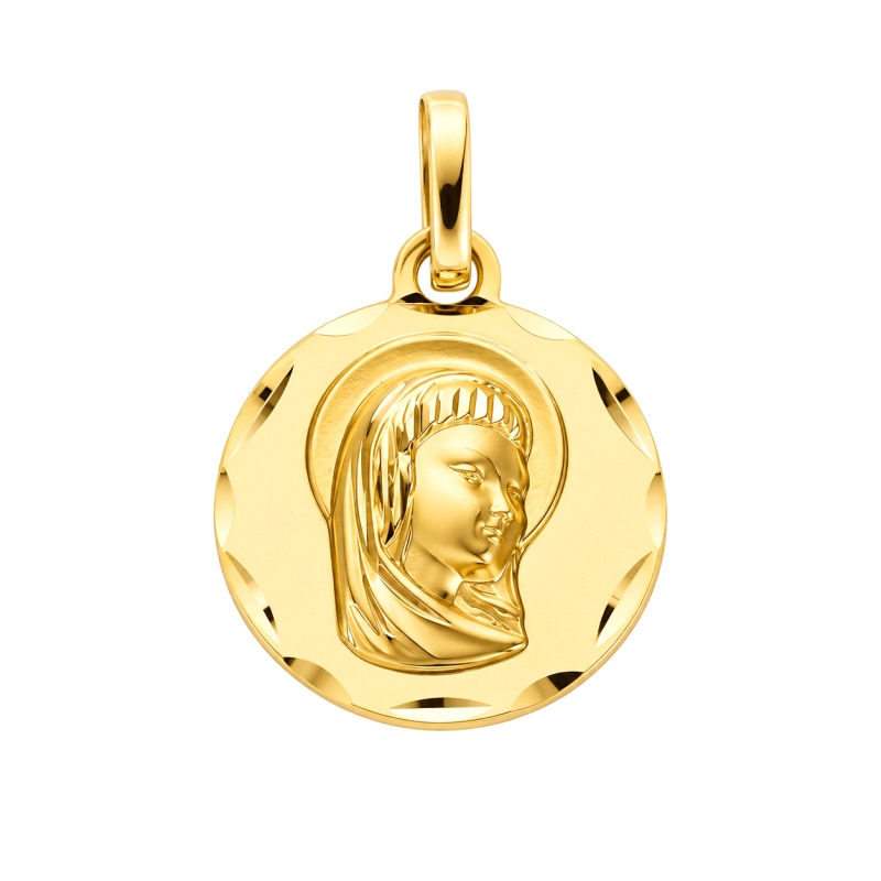<STRONG>Medalla niña 13 mm oro amarillo 18k tallas.</STRONG><BR><STRONG>Medalla</STRONG> para<STRONG> niña</STRONG> con acabado 
