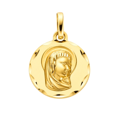 <STRONG>Medalla niña 13 mm oro amarillo 18k tallas.</STRONG><BR><STRONG>Medalla</STRONG> para<STRONG> niña</STRONG> con acabado 