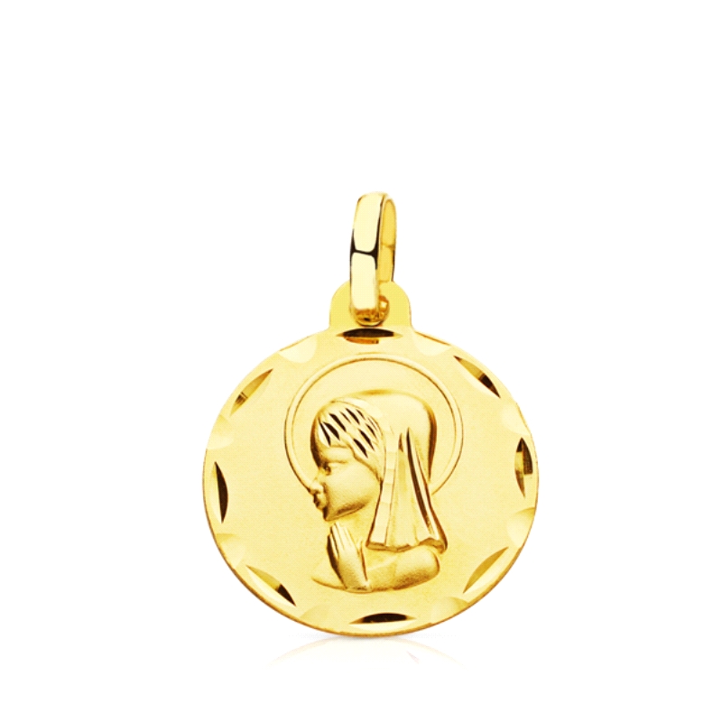 <STRONG>Medalla virgen niña 14 mm oro amarillo 18k tallas</STRONG>.&nbsp;Medalla con la imagen de la <STRONG>virgen niña</STRONG
