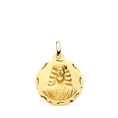 <STRONG>Medalla Cristo de Medinaceli 18 mm oro 18k tallas</STRONG>. Medalla del <STRONG>Cristo de Medinaceli</STRONG> con un dia
