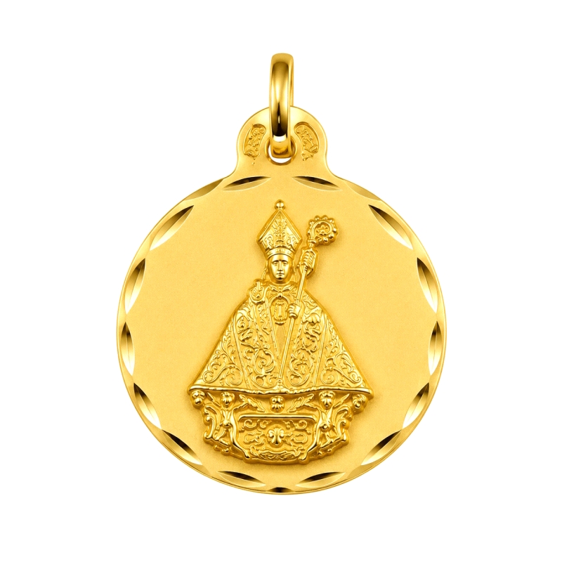 <STRONG>Medalla San Fermín 21 mm oro 18k tallas</STRONG>. Medalla <STRONG>San Fermín</STRONG> con un diámetro de <STRONG>21 mm</