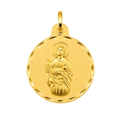 <STRONG>Medalla Santa Inés 21 mm oro 18k tallas</STRONG>. Medalla religiosa <STRONG>Santa Ines</STRONG> fabricada en <STRONG>oro