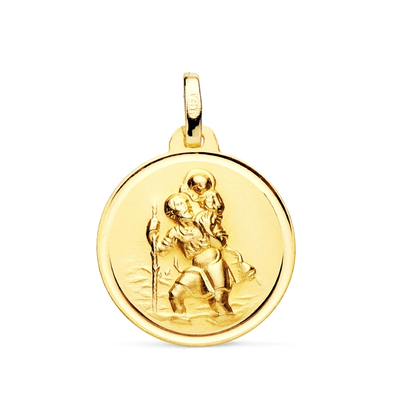 <STRONG>Medalla San Cristobal 18 mm oro 18k bisel</STRONG>. Medalla&nbsp;de <STRONG>San Cristobal</STRONG> con un diametro de <S