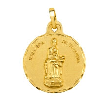 <STRONG>Medalla Virgen de Valvanera 21 mm oro 18k tallas</STRONG>. Medalla de<STRONG> Nuestra Señora</STRONG> de<STRONG> Valvane