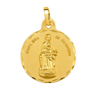 <STRONG>Medalla Virgen de Valvanera 21 mm oro 18k tallas</STRONG>. Medalla de<STRONG> Nuestra Señora</STRONG> de<STRONG> Valvane