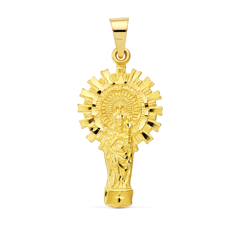 <P><STRONG>Medalla 35 x 18 mm Virgen del Pilar oro 18k</STRONG> silueta. <STRONG>Medalla</STRONG> de la <STRONG>Virgen del Pilar