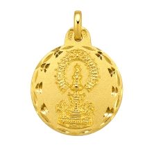 <STRONG>Medalla Virgen de la Fuensanta Coín 21 mm oro 18k tallas</STRONG>. Bonita medalla de la Virgen de la Fuensanta con un di