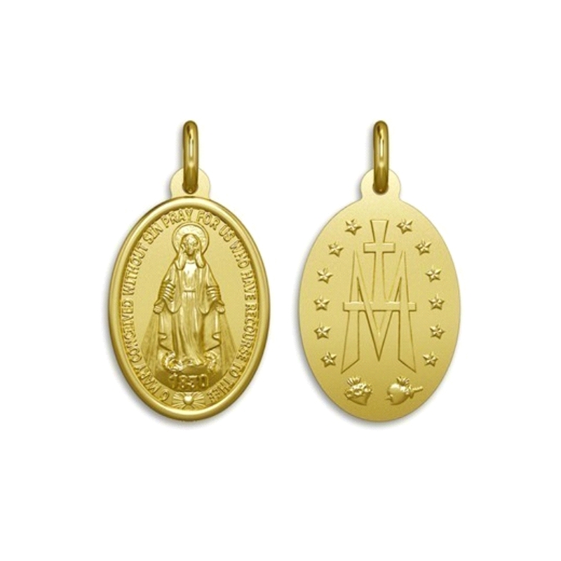 <STRONG>Medalla Virgen Milagrosa 20 x 14 mm oro 18k</STRONG>. Medalla&nbsp;Virgen Milagrosa&nbsp;ovalada con un tamaño de 20 mm 