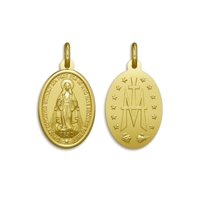 <STRONG>Medalla Virgen Milagrosa 20 x 14 mm oro 18k</STRONG>. Medalla&nbsp;Virgen Milagrosa&nbsp;ovalada con un tamaño de 20 mm 
