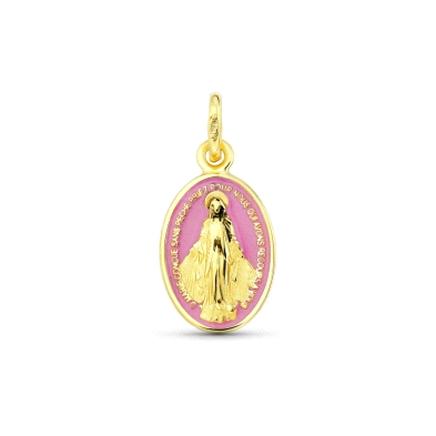 <STRONG>Medalla Virgen Milagrosa 14 x 9&nbsp;mm oro 18 k</STRONG> rosa. <STRONG>Medalla</STRONG> de la <STRONG>Virgen Milagrosa<