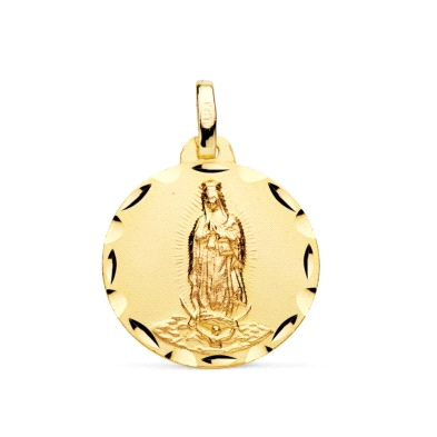 <STRONG>Medalla Virgen de Guadalupe 18 mm oro 18k</STRONG>. Medalla de la <STRONG>Virgen de Guadalupe</STRONG> fabricada en <STR