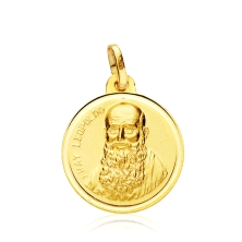 <STRONG>Medalla Fray Leopoldo 18 mm oro 18k bisel</STRONG>. Medalla de <STRONG>Fray Leopoldo</STRONG> fabricada en <STRONG>oro</