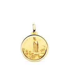 <P><STRONG>Medalla Virgen de Fátima 18 mm oro 18k bisel</STRONG>. Medalla de la <STRONG>Virgen de Fátima</STRONG> con un diámetr