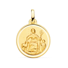 <STRONG>Medalla Virgen Divina Pastora 18 mm oro 18k bisel</STRONG>. Medalla <STRONG>Virgen Divina Pastora</STRONG> fabricada en 