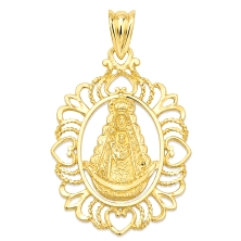 <STRONG>Medalla Virgen del Rocio 30 x&nbsp;22 mm oro 18k filigranas</STRONG>. <STRONG>Medalla </STRONG>de la <STRONG>Virgen del 