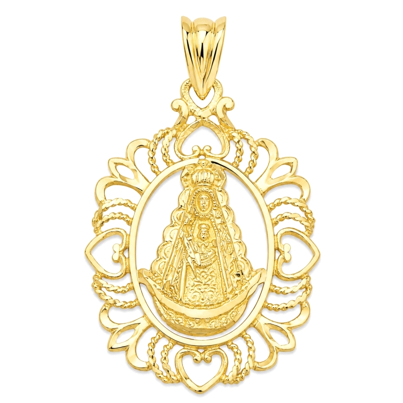 <STRONG>Medalla Virgen del Rocio 30 x&nbsp;22 mm oro 18k filigranas</STRONG>. <STRONG>Medalla </STRONG>de la <STRONG>Virgen del 