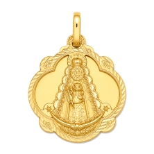 <P><STRONG>Medalla Virgen del Rocio&nbsp;24 mm pandereta oro 18k.</STRONG> <STRONG>Medalla</STRONG> de la <STRONG>Virgen del Roc