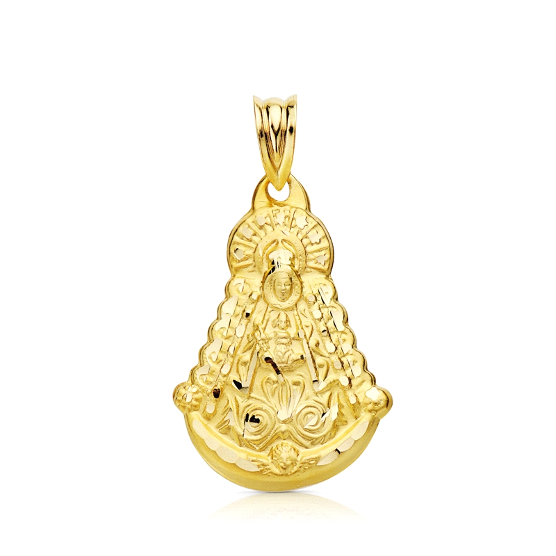 <STRONG>Medalla Virgen del rocio 25 x 20 mm oro 18k silueta</STRONG>. <STRONG>Medalla </STRONG>de la silueta del la <STRONG>Virg