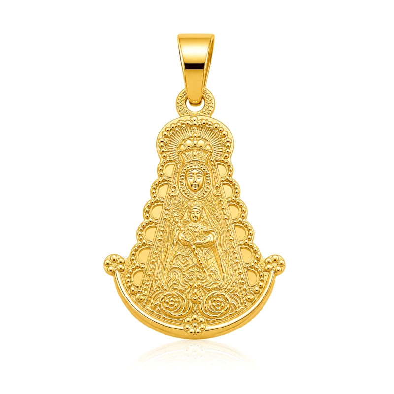 <P><STRONG>Medalla Virgen del Rocío 29 x 20 mm oro 18k silueta</STRONG>. <STRONG>Medalla</STRONG> de la <STRONG>Virgen del Rocio