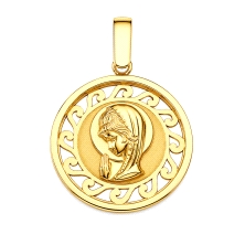 <STRONG>Medalla niña 18 mm oro amarillo 18k calada.</STRONG><BR><STRONG>Medalla</STRONG> con la <STRONG>virgen niña</STRONG>&nbs
