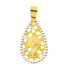 <STRONG>Medalla virgen niña 19 x 12 mm oro amarillo 18k lágrima calada.</STRONG><BR>Preciosa <STRONG>medalla</STRONG> para <STRO