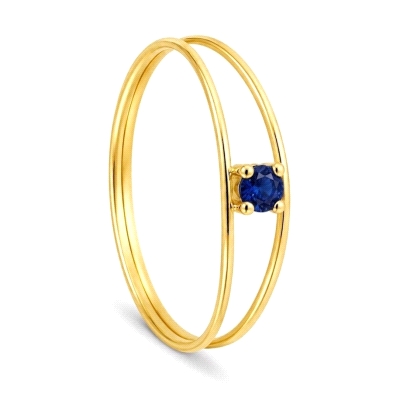 <STRONG>Anillo mujer oro 18k&nbsp;color azul</STRONG>.<BR><STRONG>Anillo</STRONG> de <STRONG>mujer</STRONG> con doble aro y circ
